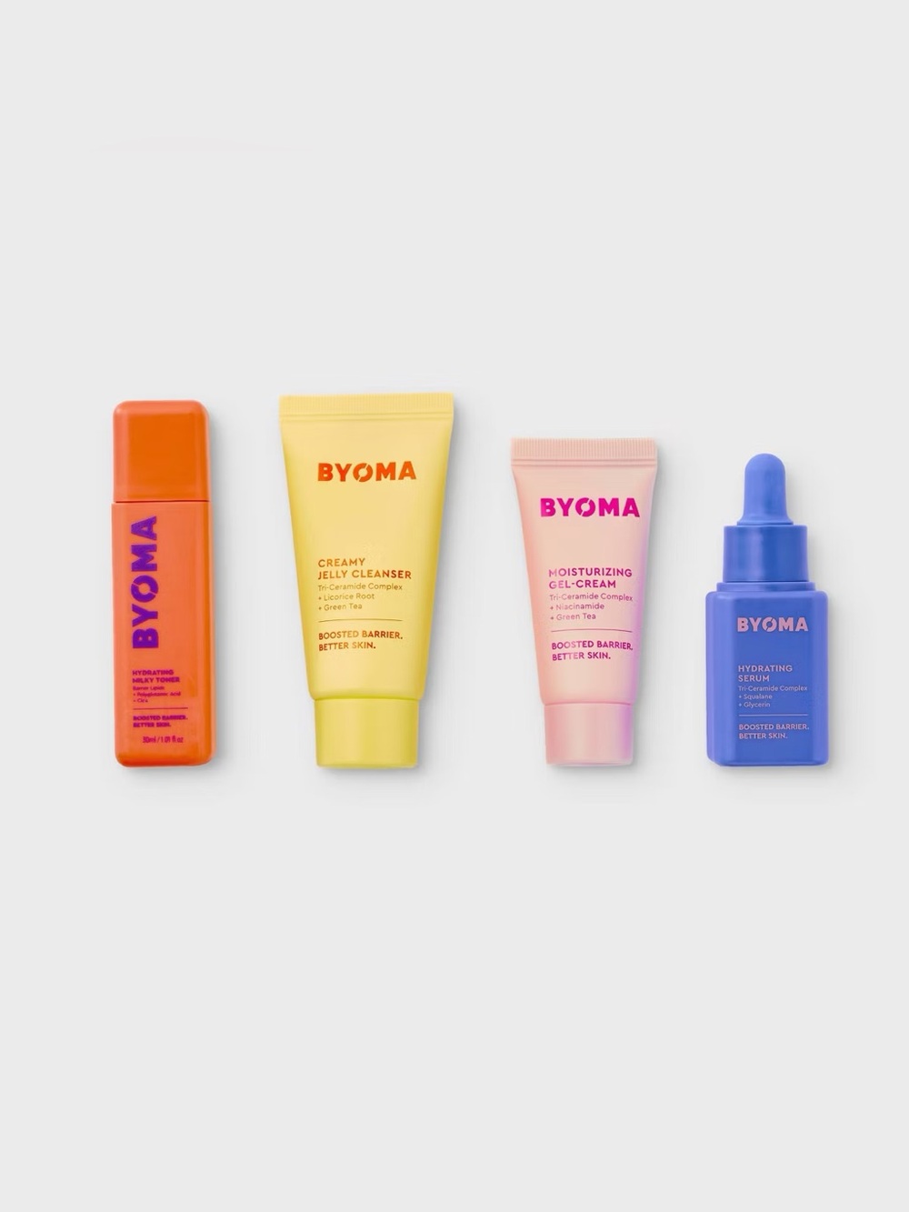 BYOMA Skincare Moisturizing Cream Cleanser Serum Toner Set